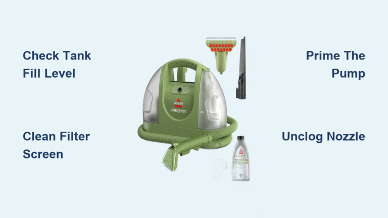 Bissell Little Green Mini Not Spraying Water? Fix It Fast