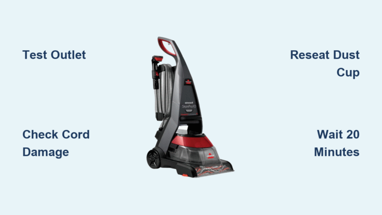 Bissell PowerClean Pro Won’t Turn On: Fix It Fast